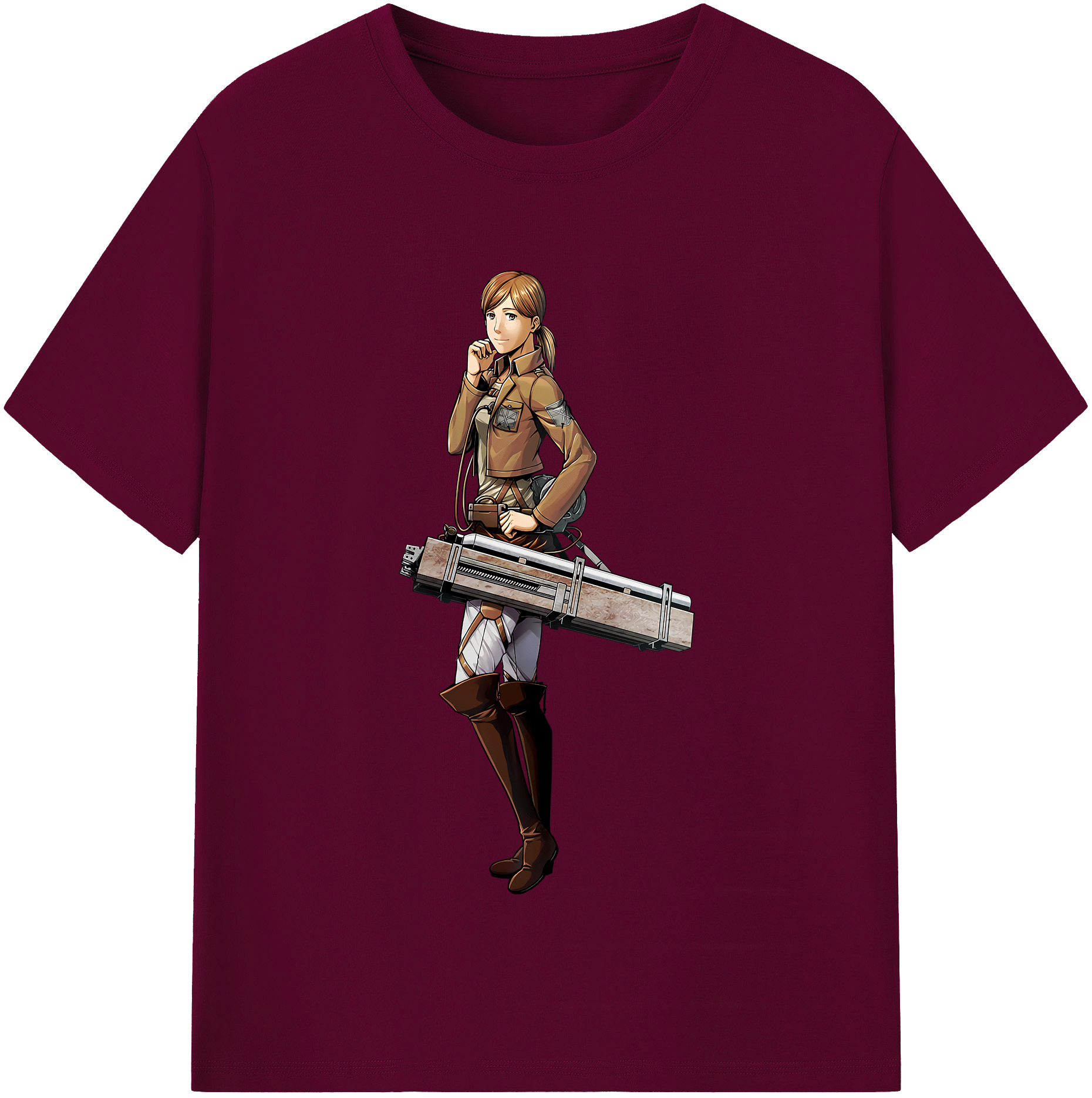 （画像用） 進撃の巨人 Attack on Titan レディースカジュアルプリントTシャツ（綿100％）